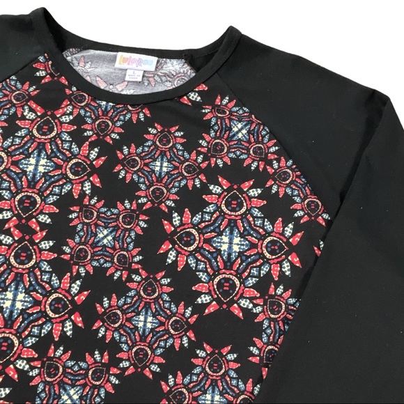 Lularoe size large “The Randy” shirt, 3/4 sleeves, tribal/floral design like new - Picture 2 of 9
